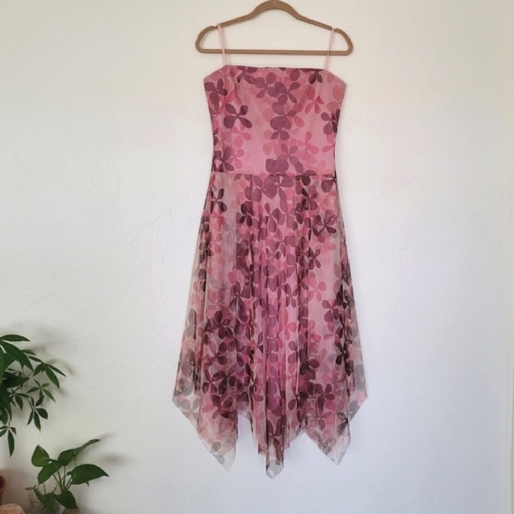 BCBG MaxAzria Tulle Handkerchief Dress